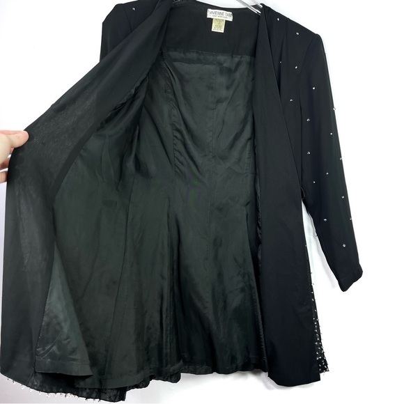 Vivienne Tam East Wind Code Vintage Beaded Embellished Blazer Jacket Black - Picture 8 of 10